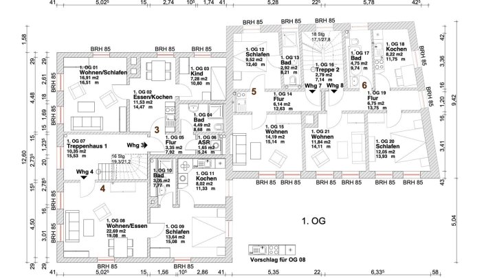 Stilvolles Appartementhaus mit 11 Ferienwohnungen an der Uferpromenade der Altstadt von Sassnitz